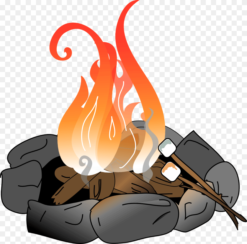 Cartoon Campfire Teacher Clipart, Fire, Flame, Baby, Person Free Png