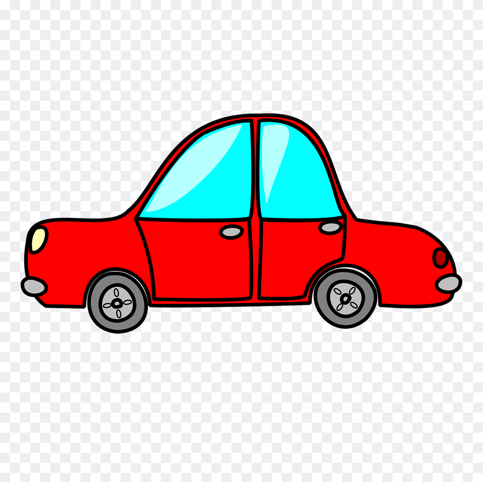 Cartoon Car Clipart, Vehicle, Sedan, Transportation, Spoke Free Png