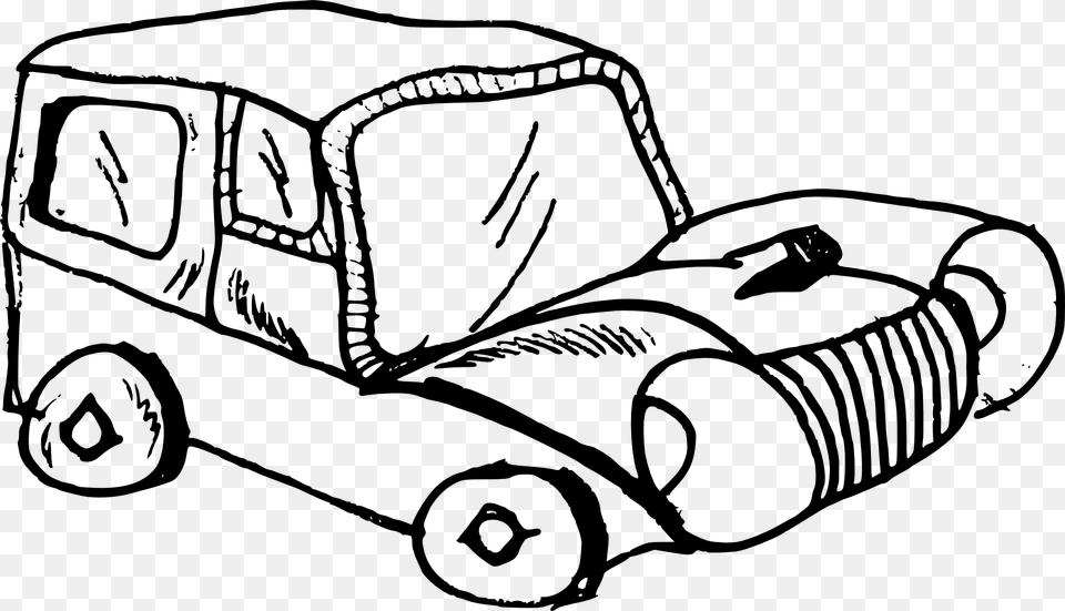 Cartoon Car Old Car Cartoon Black And White, Grass, Plant, Art, Drawing Png