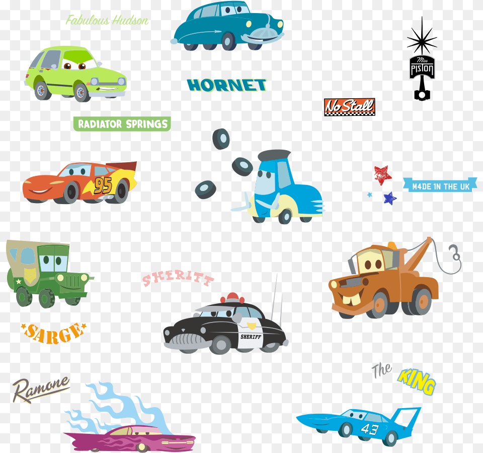 Cartoon Car Road Height Measure Wall Sticker For Kids, Transportation, Vehicle, Machine, Wheel Png Image