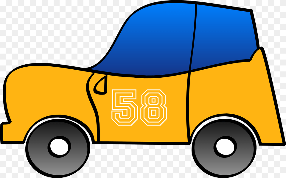 Cartoon Car Svg Clip Art For Web 2d Cartoon Car, Transportation, Vehicle Free Png Download
