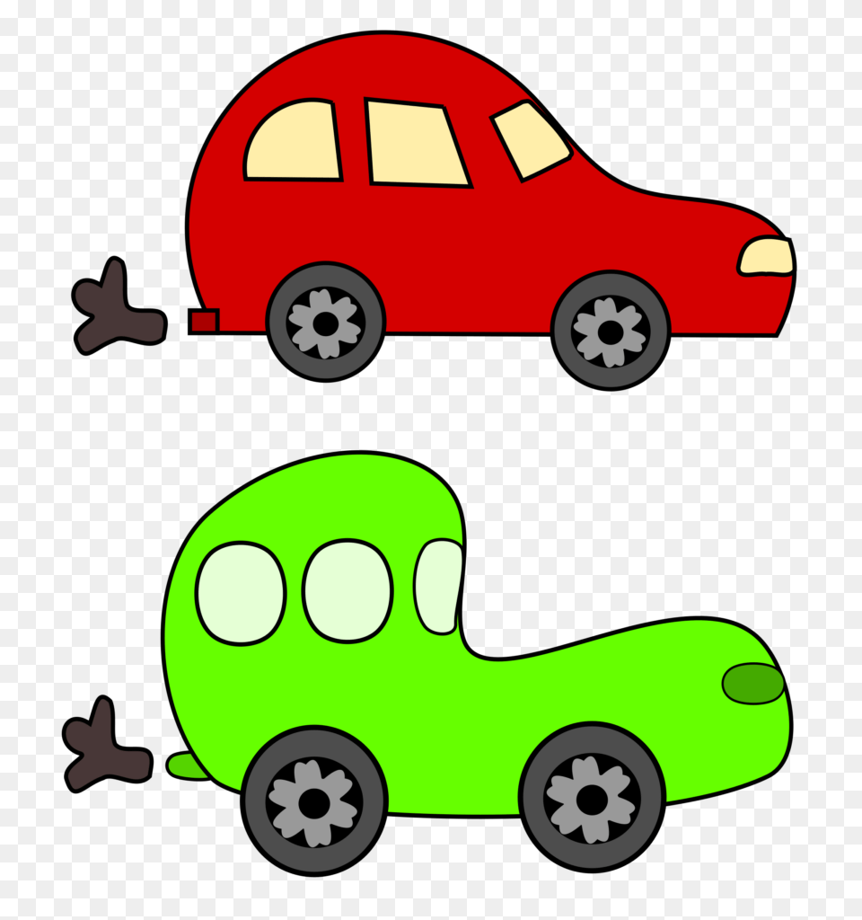 Cartoon Car Two Clip Art, Vehicle, Transportation, Wheel, Machine Png Image