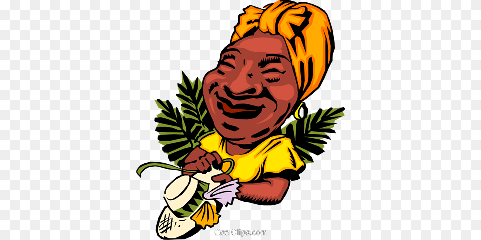 Cartoon Caribbean Lady Royalty Vector Clip Art Cartoon African People, Baby, Garden, Gardening, Person Free Png