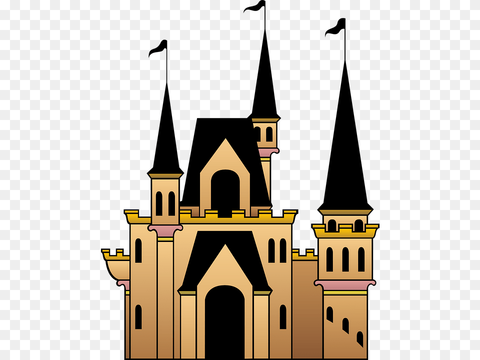 Cartoon Castle Architecture, Bell Tower, Building, Tower Free Transparent Png