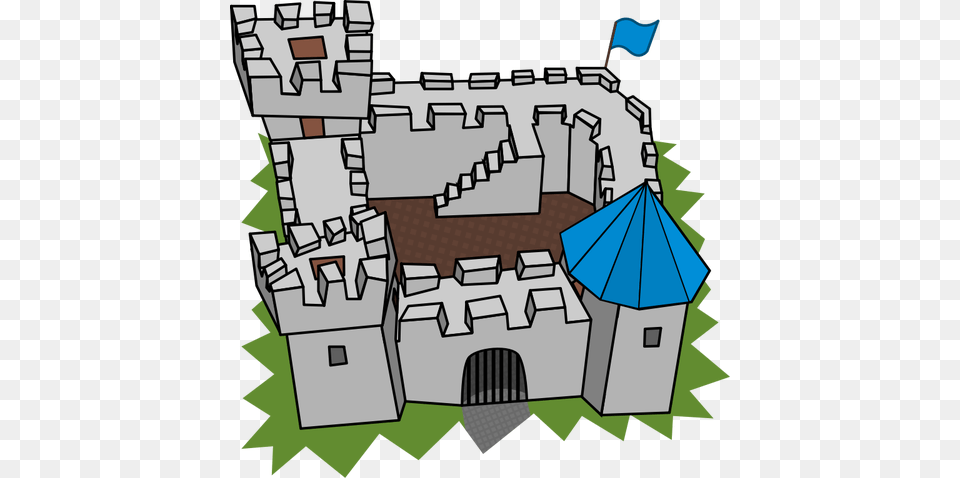 Cartoon Castle Vector Clip Art, Architecture, Building, Fortress Free Transparent Png