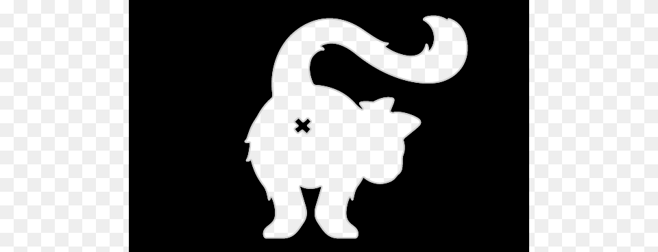 Cartoon Cat Butt, Silhouette, Stencil Free Transparent Png