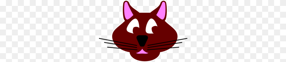 Cartoon Cat Face Clip Art For Web, Maroon, Snout, Animal, Fish Free Png Download