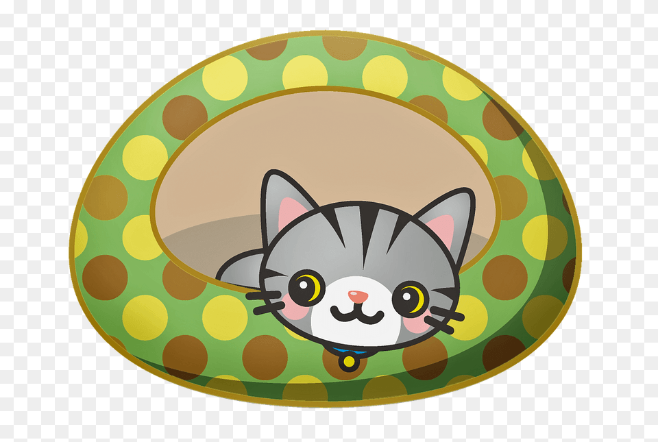 Cartoon Cat In Pet House Clipart, Egg, Food, Plate Free Transparent Png