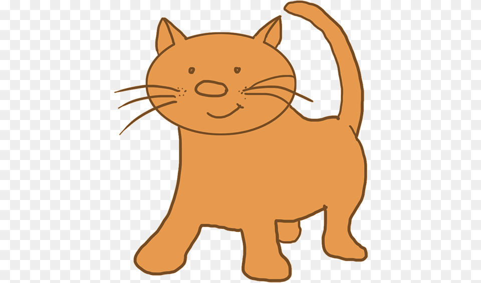 Cartoon Cat Light Brown Background Cat Clipart, Animal, Mammal, Pet, Canine Free Png Download