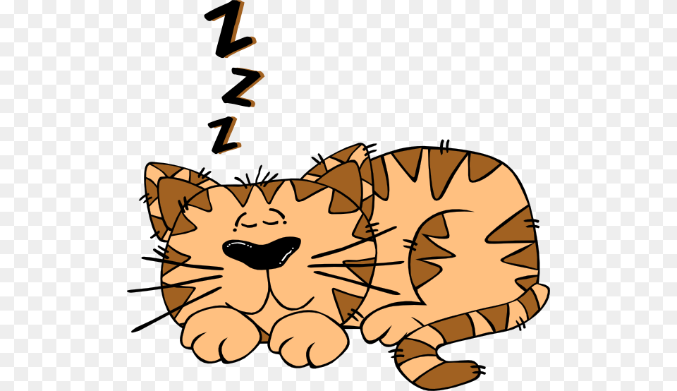 Cartoon Cat Sleeping Clip Art, Animal Free Transparent Png