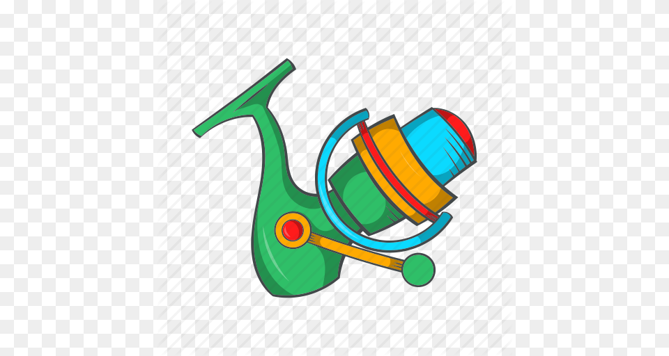 Cartoon Catch Equipment Fishing Reel Rod Sign Icon, Tin, Can, Watering Can, Device Png Image