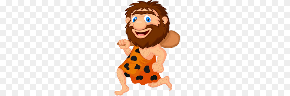 Cartoon Caveman With Club, Baby, Person Free Transparent Png
