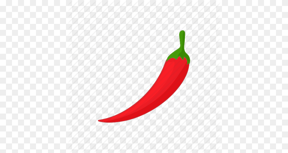 Cartoon Cayenne Chili Food Hot Pepper Red Icon, Produce, Plant, Vegetable, Bell Pepper Png Image
