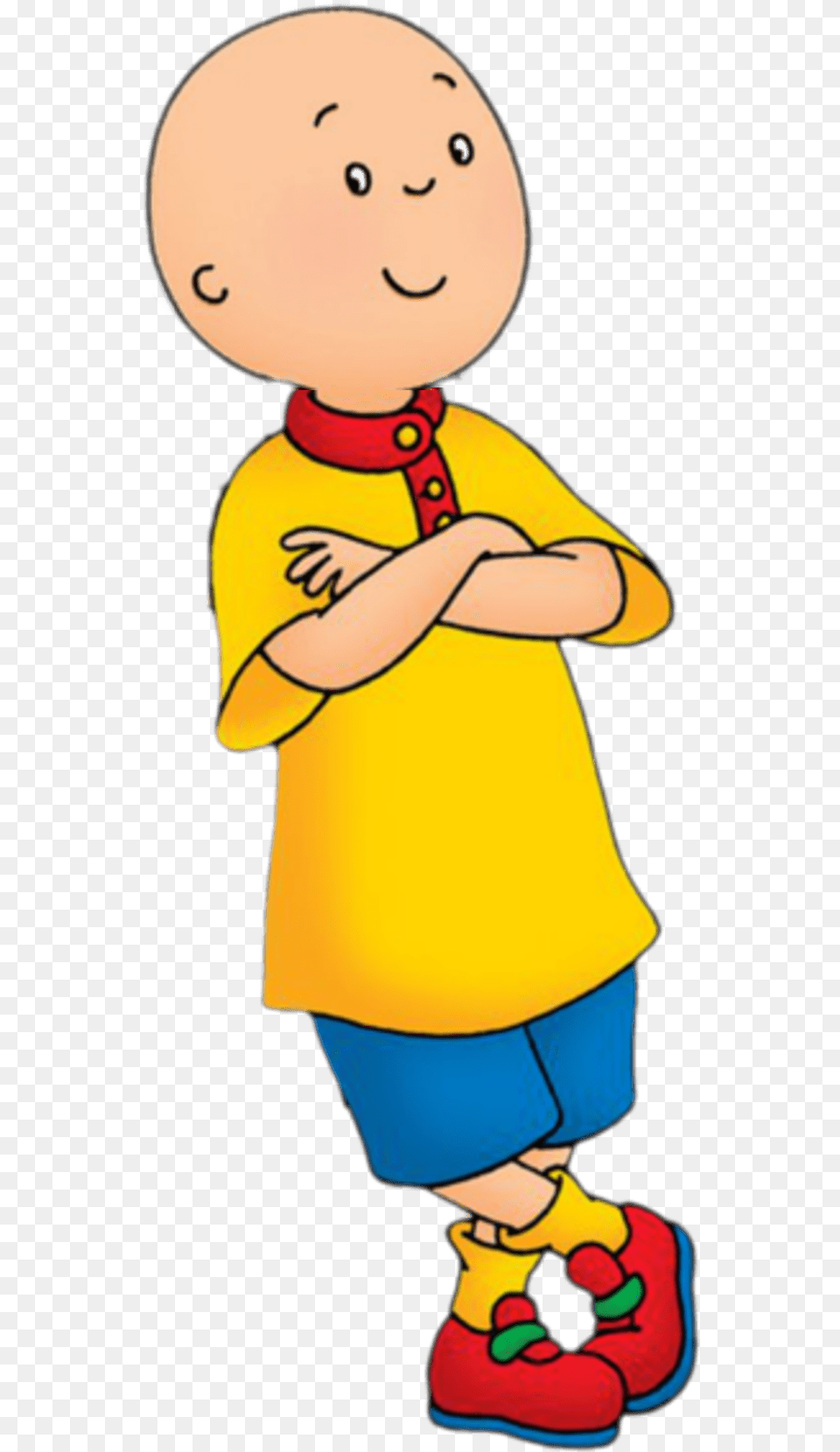 Cartoon Character Caillou Download Caillou With A Friend, Baby, Person, Face, Head Png