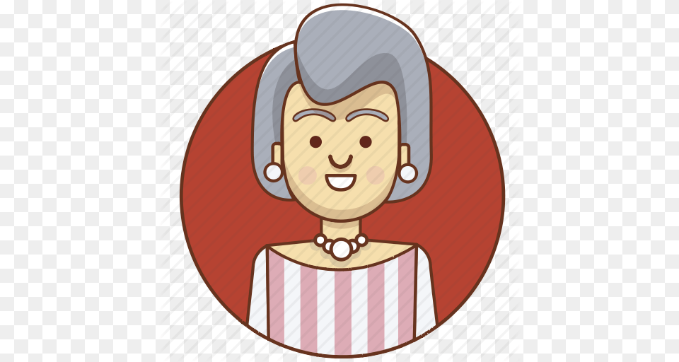 Cartoon Character Character Set Girl Old Person Woman Icon, Accessories, Earring, Jewelry, People Png Image