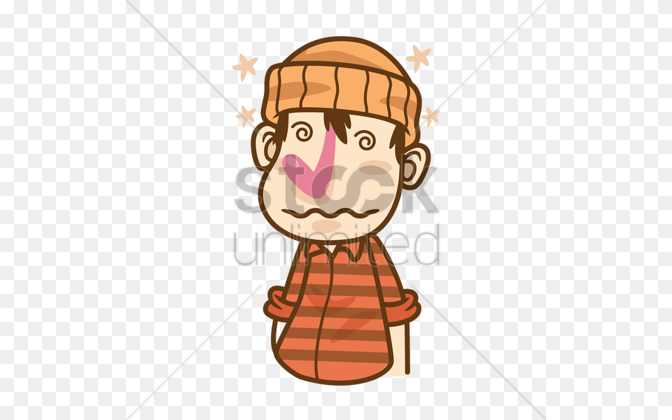 Cartoon Character Feeling Dizzy Vector Image, Baby, Person, Face, Head Free Png Download