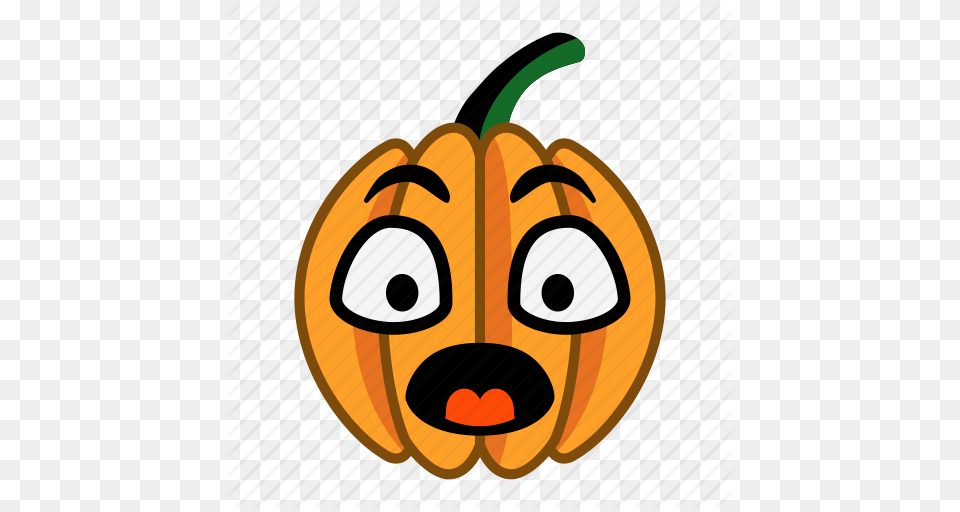 Cartoon Character Halloween Open Eyes Pumpkin Shocked, Food, Plant, Produce, Vegetable Free Transparent Png