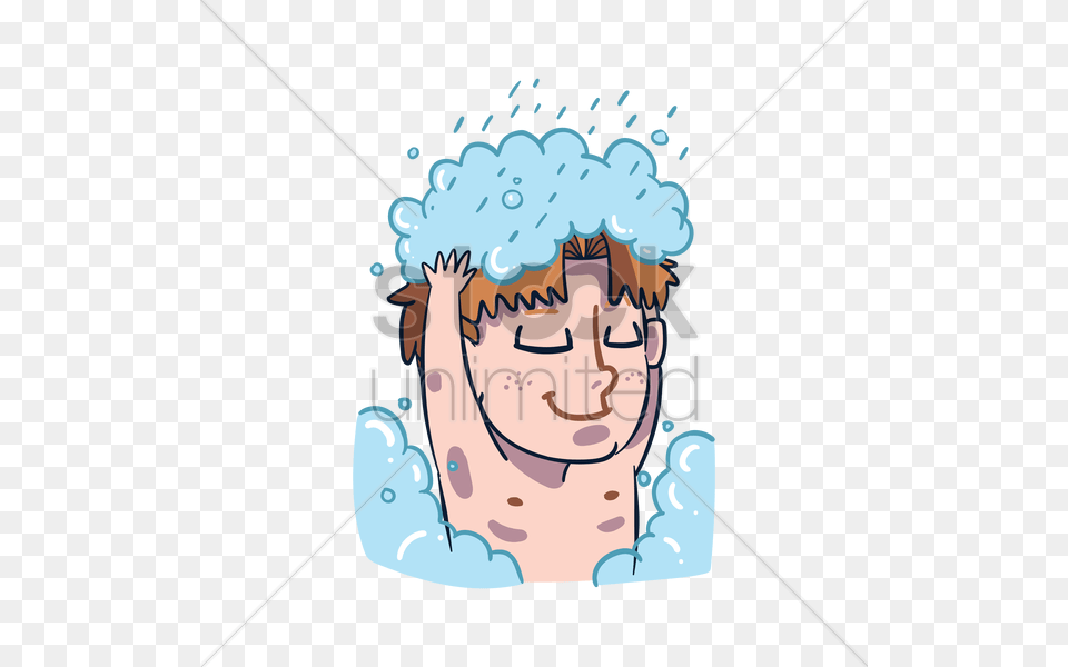 Cartoon Character Taking Bath Vector Image, Head, Person, Baby, Face Free Transparent Png