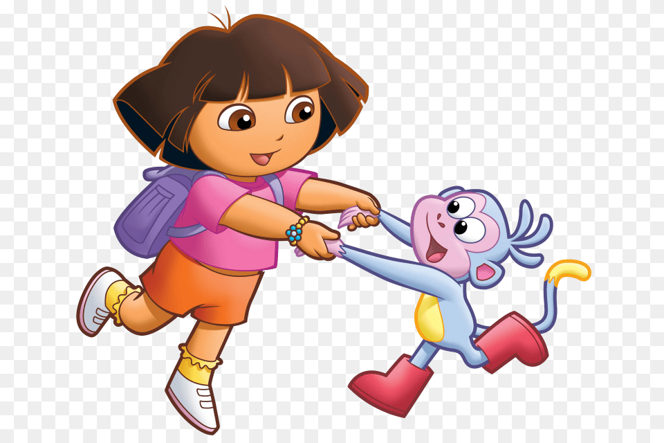 Cartoon Characters Dora The Explorer, Baby, Person, Book, Comics Png