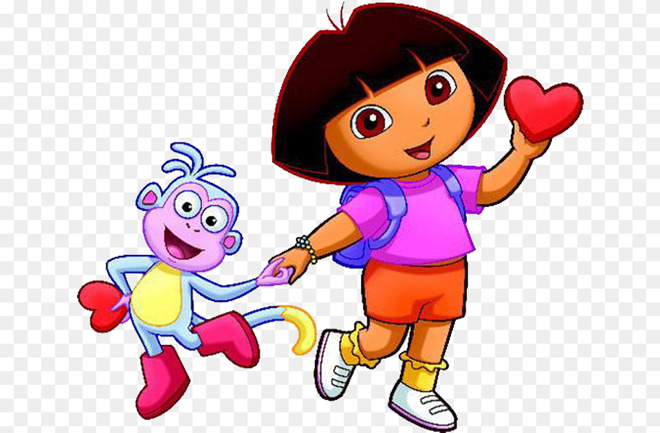 Cartoon Characters Dora The Explorer Christmas Carol Adventure, Baby, Person, Face, Head Free Png