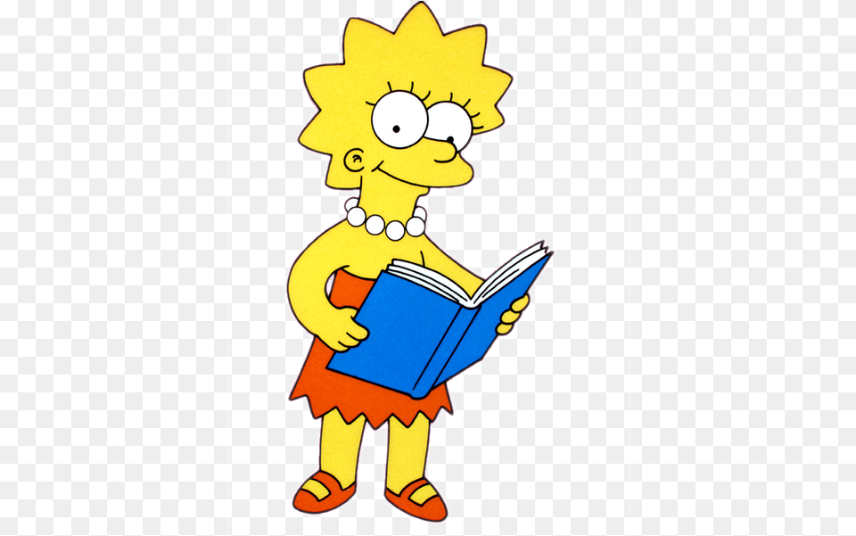 Cartoon Characters Simpsons Lisa Simpson, Person, Reading, Baby Free Png