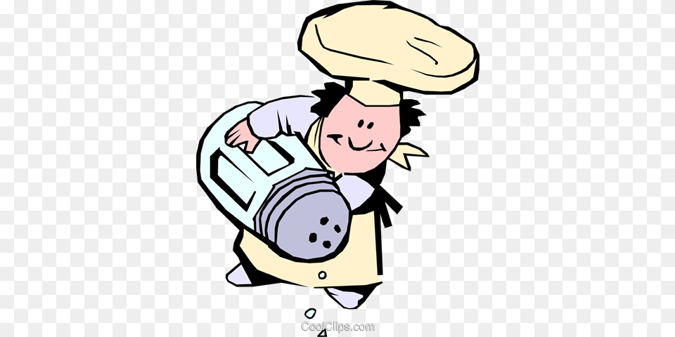 Cartoon Chef With Salt Shaker Royalty Free Vector Clip Art, Baby, Person, Face, Head Png