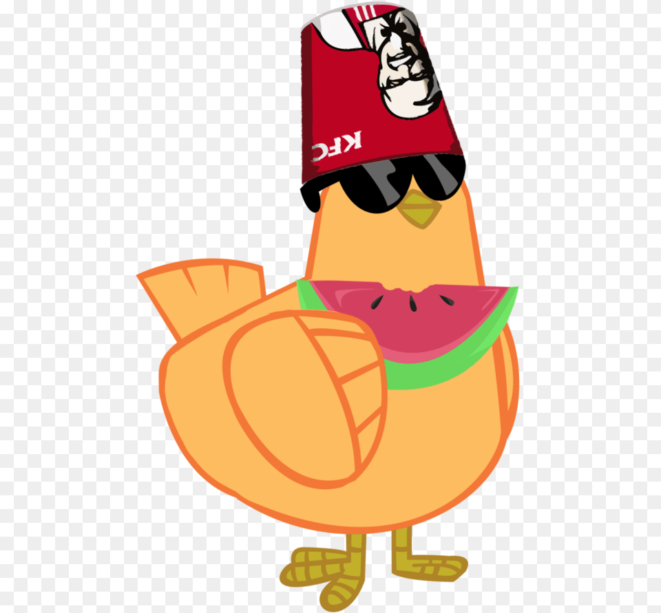 Cartoon Chicken With Glasses Scootaloo Chicken, Hat, Clothing, Plant, Produce Free Png Download