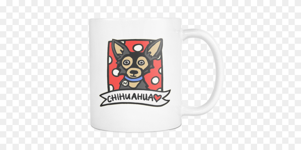 Cartoon Chihuahua Coffee Mug Coffee Cup, Beverage, Coffee Cup, Animal, Canine Png Image