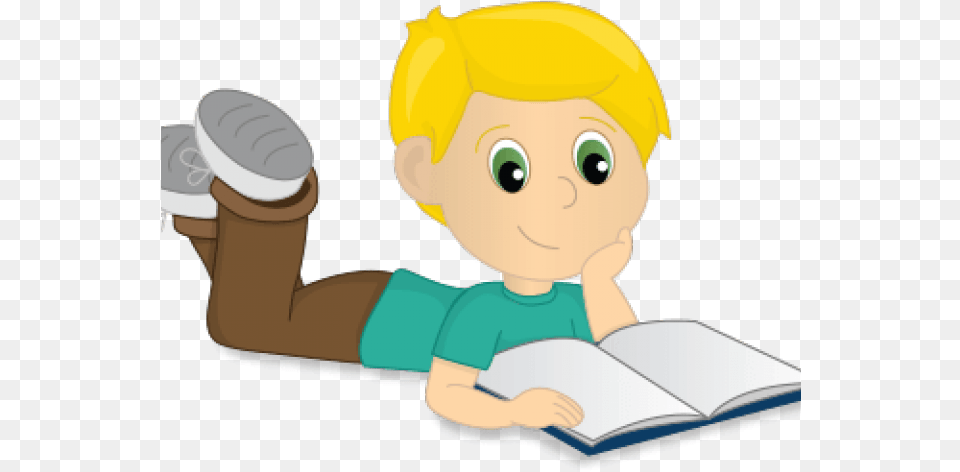 Cartoon Child Reading Cartoon, Person, Baby, Book, Face Free Transparent Png