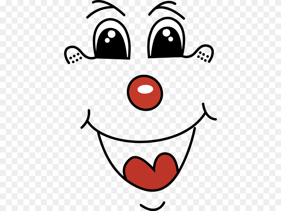 Cartoon Children Clown Comic Comic Characters Sonrisa De Payaso Dibujo, Astronomy, Moon, Nature, Night Free Png