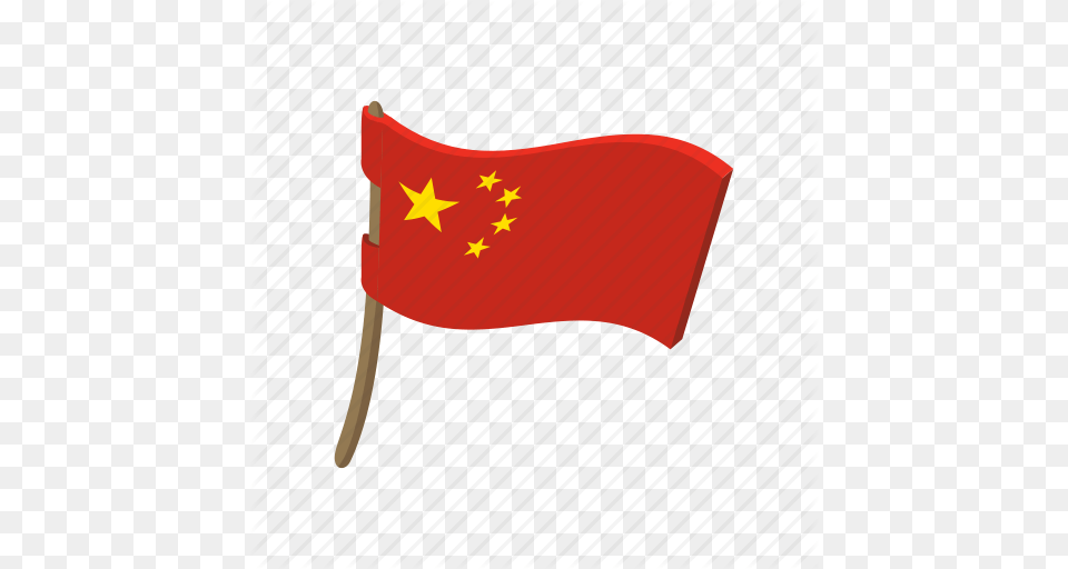 Cartoon China Flag Flying Landmark Nation National Icon, China Flag Free Png