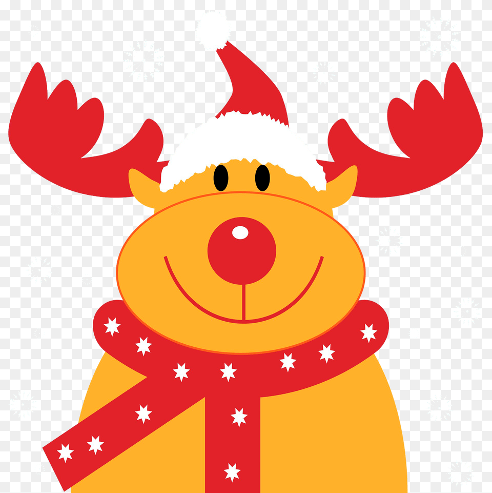 Cartoon Christmas Reindeer Clipart, Outdoors, Nature, Snow Free Transparent Png