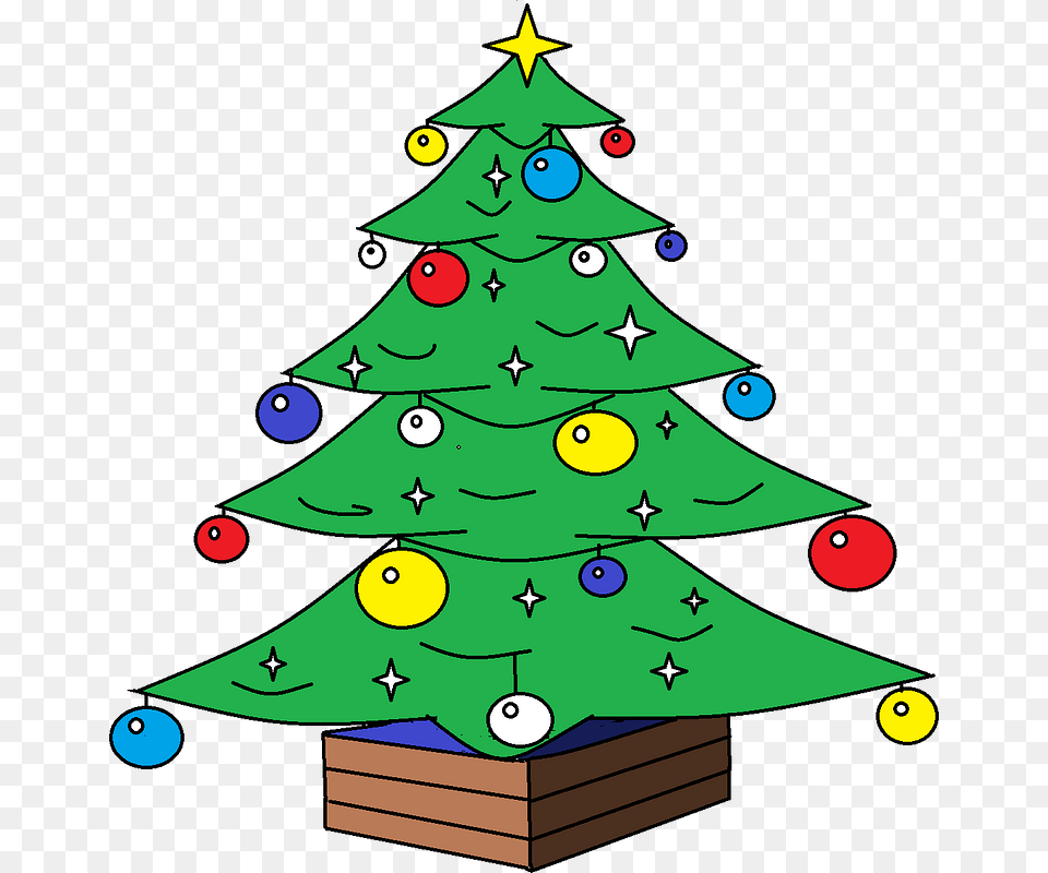 Cartoon Christmas Tree Clipart, Plant, Christmas Decorations, Festival, Christmas Tree Png Image