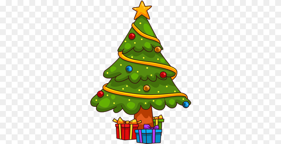 Cartoon Christmas Tree Images Christmas Tree Cartoon, Plant, Christmas Decorations, Festival, Dynamite Free Png Download