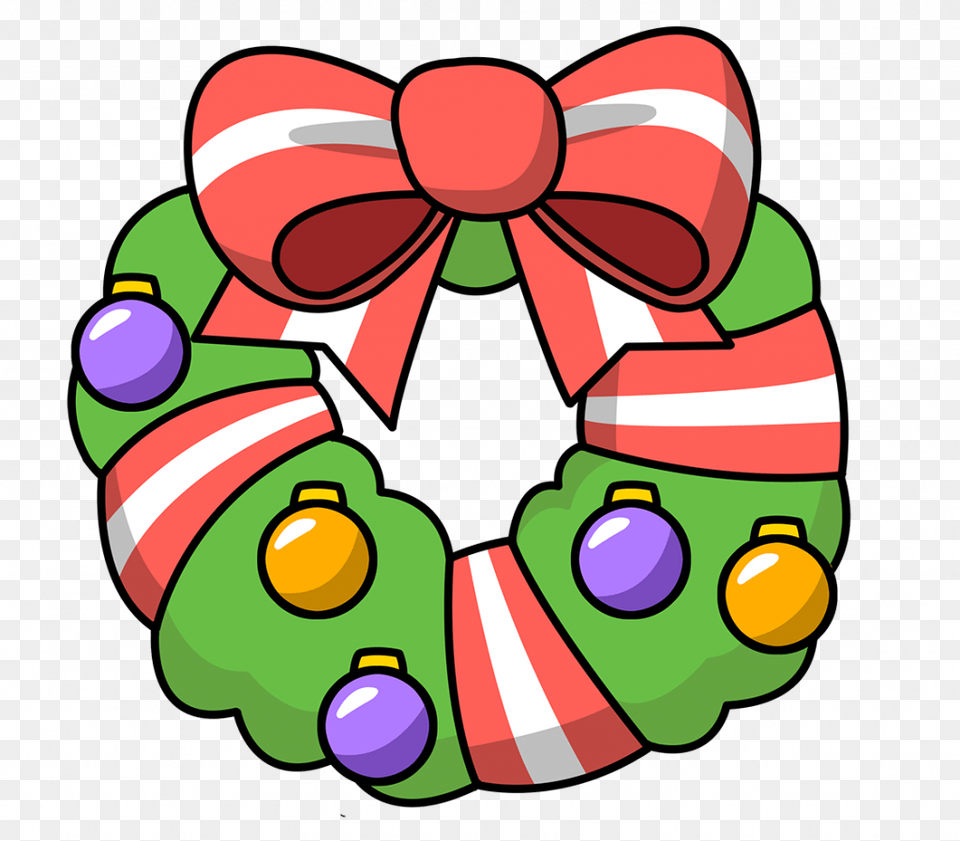 Cartoon Christmas Wreath Clip Art, Food, Sweets, Baby, Person Png Image