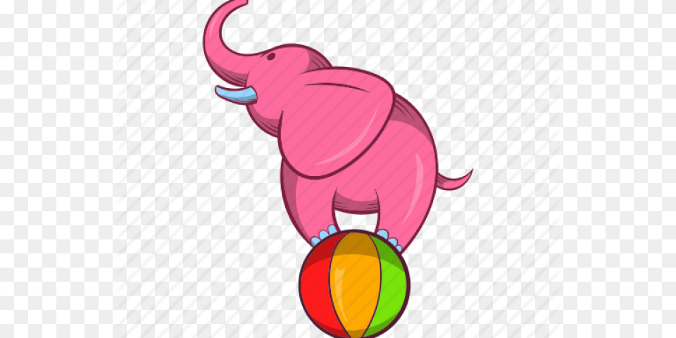 Cartoon Circus Elephant Elephant On A Ball Clipart, Animal, Mammal, Wildlife, Art Png