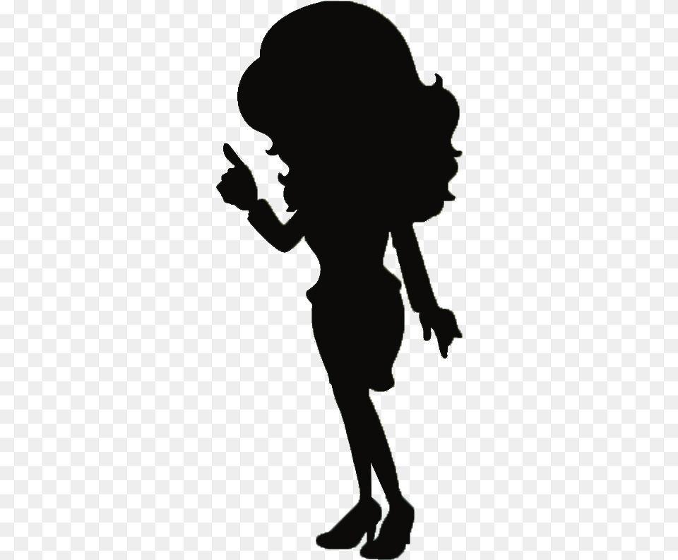 Cartoon Clip Art Black Shadow Cartoon Girl, Silhouette, Person Png