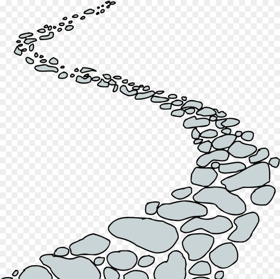 Cartoon Clip Art Curved Mountain Transprent Stone Path Cartoon, Accessories, Jewelry, Necklace, Pebble Free Transparent Png