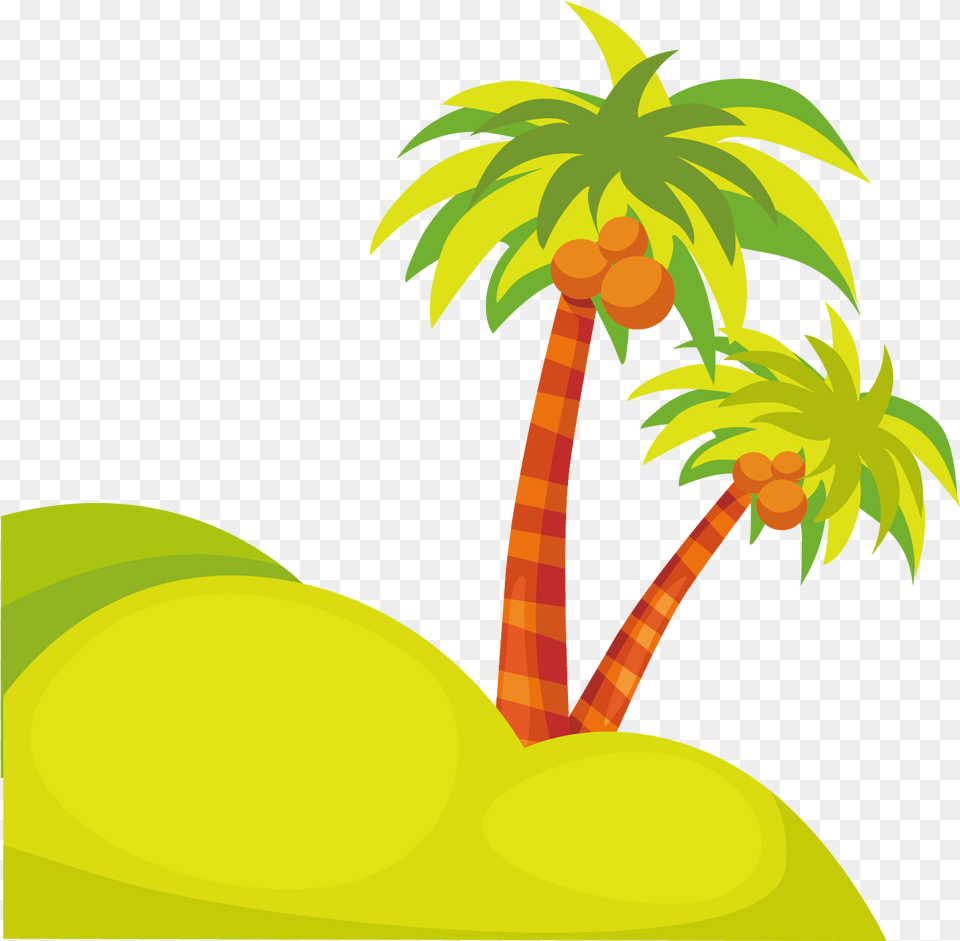 Cartoon Clip Art Transprent Cartoon Coconut Tree Background, Palm Tree, Plant, Vegetation, Outdoors Free Png
