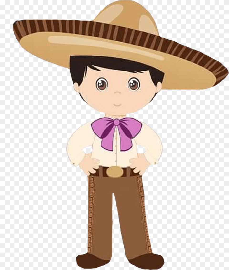 Cartoon Clipart Download Charro Cookie Cutter, Clothing, Hat, Baby, Person Png Image