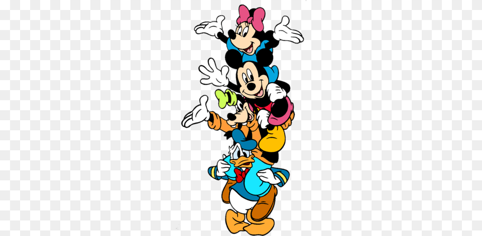 Cartoon Clipart Mickey Mouse Minnie Mouse Goofy Mickey Mickey And Friends Gif, Baby, Person, Face, Head Png Image
