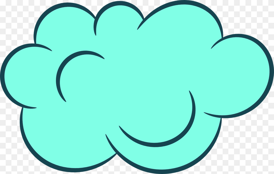 Cartoon Cloud, Turquoise, Pattern Free Png Download