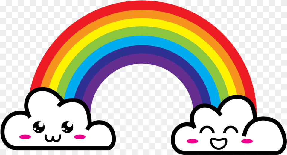 Cartoon Cloud H Rainbow And Clouds Dennis Pitts Desk Transparent Cute Cartoon Rainbow, Nature, Outdoors, Sky, Art Png Image