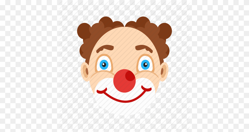 Cartoon Clown Clowns Face Funny Hair Wig Icon, Person, Performer, Head, Baby Png Image