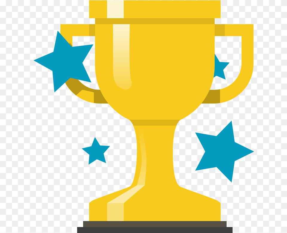 Cartoon Cluster Of Stars, Trophy, Glass, Person Free Png