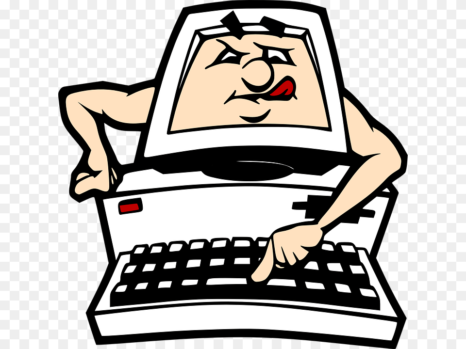 Cartoon Computer Clipart, Computer Hardware, Computer Keyboard, Electronics, Hardware Free Png Download