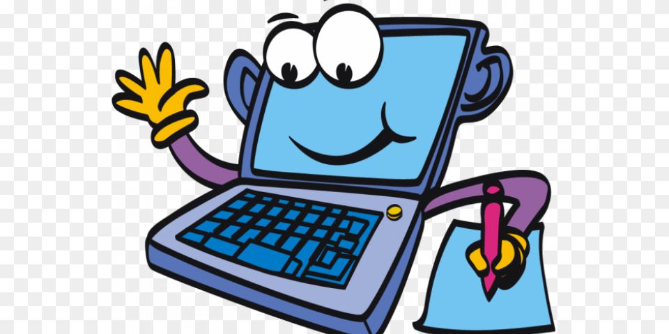 Cartoon Computer Clipart Pc, Electronics, Laptop, Computer Hardware, Computer Keyboard Free Png Download