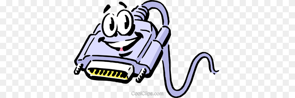 Cartoon Computer Plug Royalty Vector Clip Art Illustration, Adapter, Electronics, Baby, Hardware Png