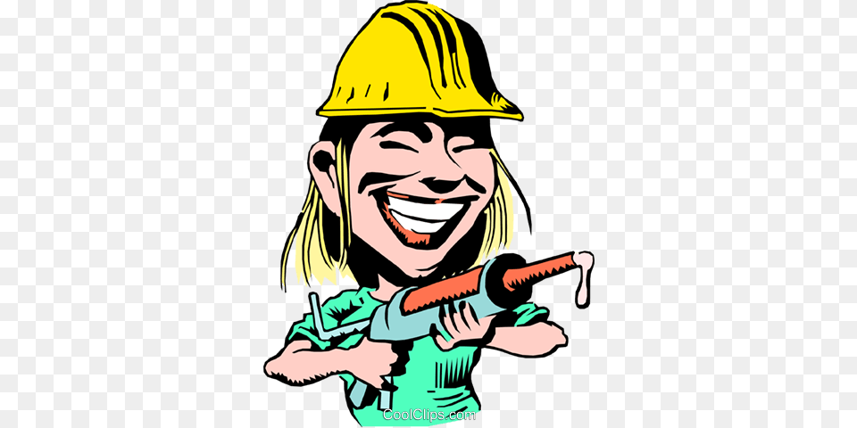 Cartoon Construction Worker Royalty Vector Clip Art, Clothing, Hardhat, Helmet, Person Free Png