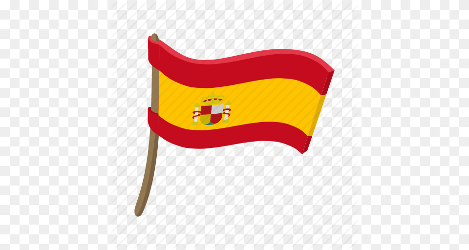 Cartoon Country Flag National Patriotism Spain Spanish Icon, Spain Flag Png